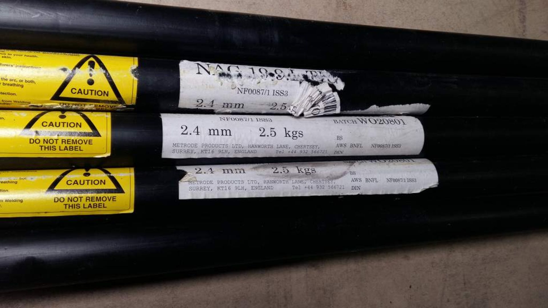 Welding rods - MAG 19.9.L TIG - 2.4mm - 2.5kgs - 5 packs - Image 2 of 2