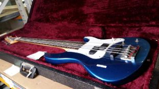 Yamaha attitude 5 string bass guitar (missing 1 string) in carry case