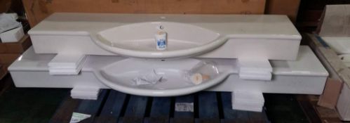 1 x Laufen Sink 150cm & 1 x Laufen Sink 180cm