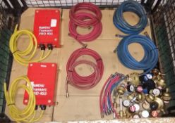 2x Murex Transarc VRD 453 units, Hose, Gas regulators