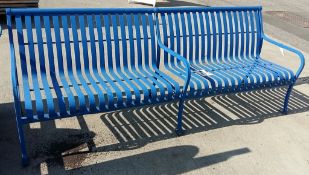 Metal seating bench