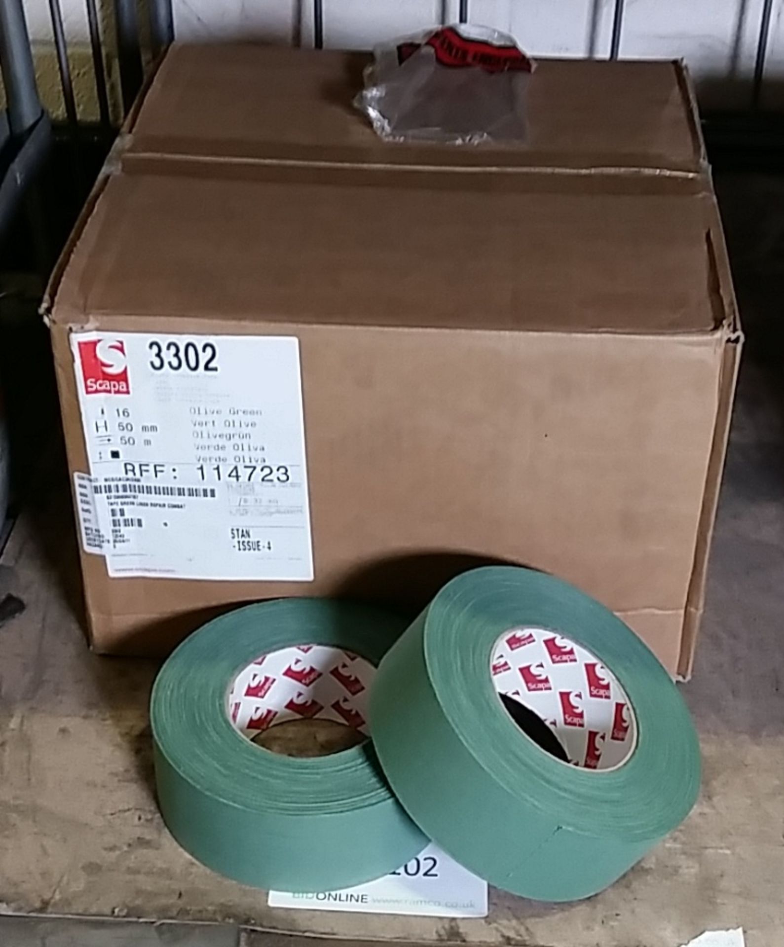 Scapa Water proof tape - Olive green - 50mm - 50M - 16 rolls