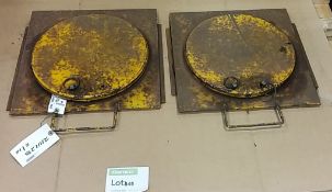 2x Metal turntable plates