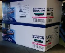 2x Replacement printer cartridges - magenta - CE273A