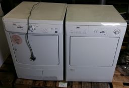 Zanussi ZDE26100W dryer, Zanussi ZDC 47100W dryer