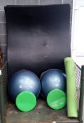 Various studio equipment - Beemats, Reebok foam rollers, Active discs & BOSU ball balance trainers