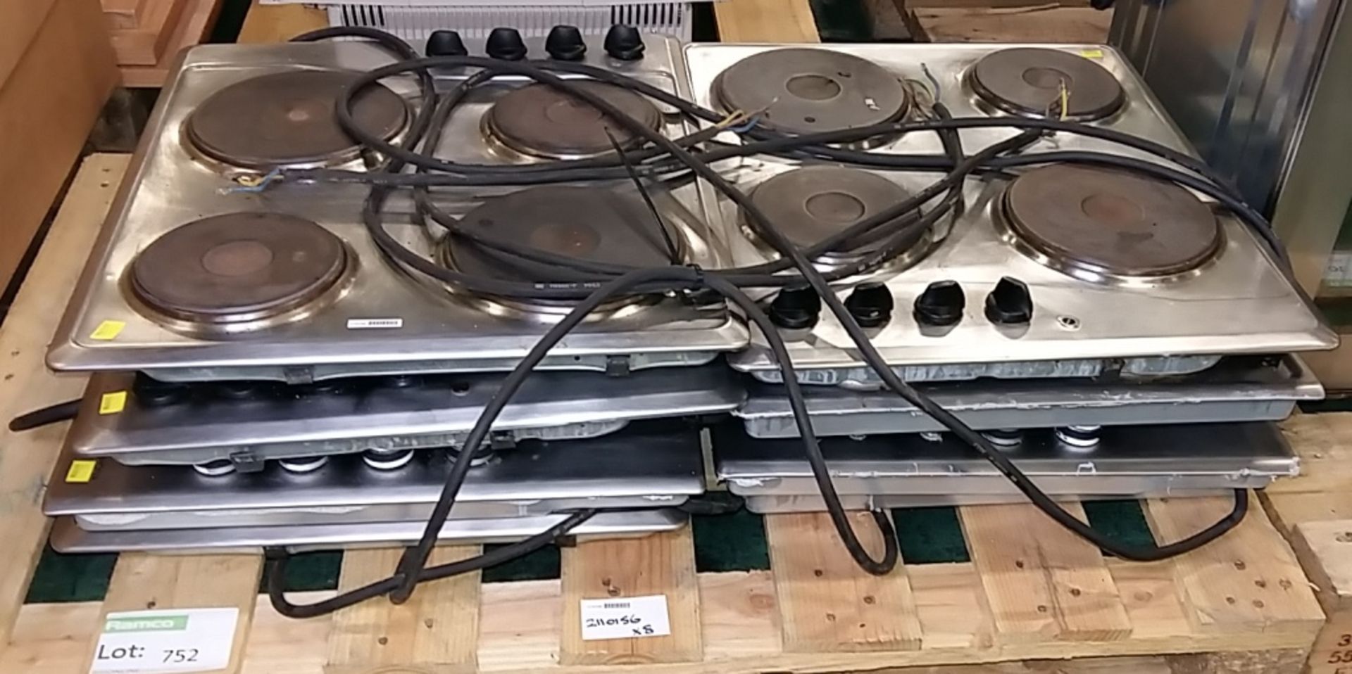 8x electric hobs