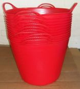 12x Red washing buckets