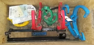 Sykes Pickavant coil spring compressor, Red Eagle hydraulic hand pump, puller tool