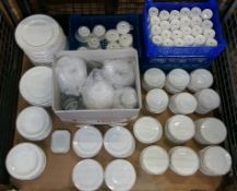 Crockery - Cups, saucers, plates, glass jugs