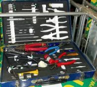 Hand tools in carry case