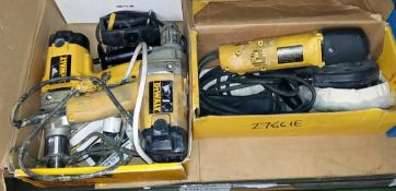 2x Dewalt DW130 impact wrenches, Dewalt DW443 angle grinder