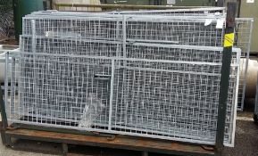 1x 10ft x 3ft cage assembly, 1x 6ft x 3ft metal cage assembly