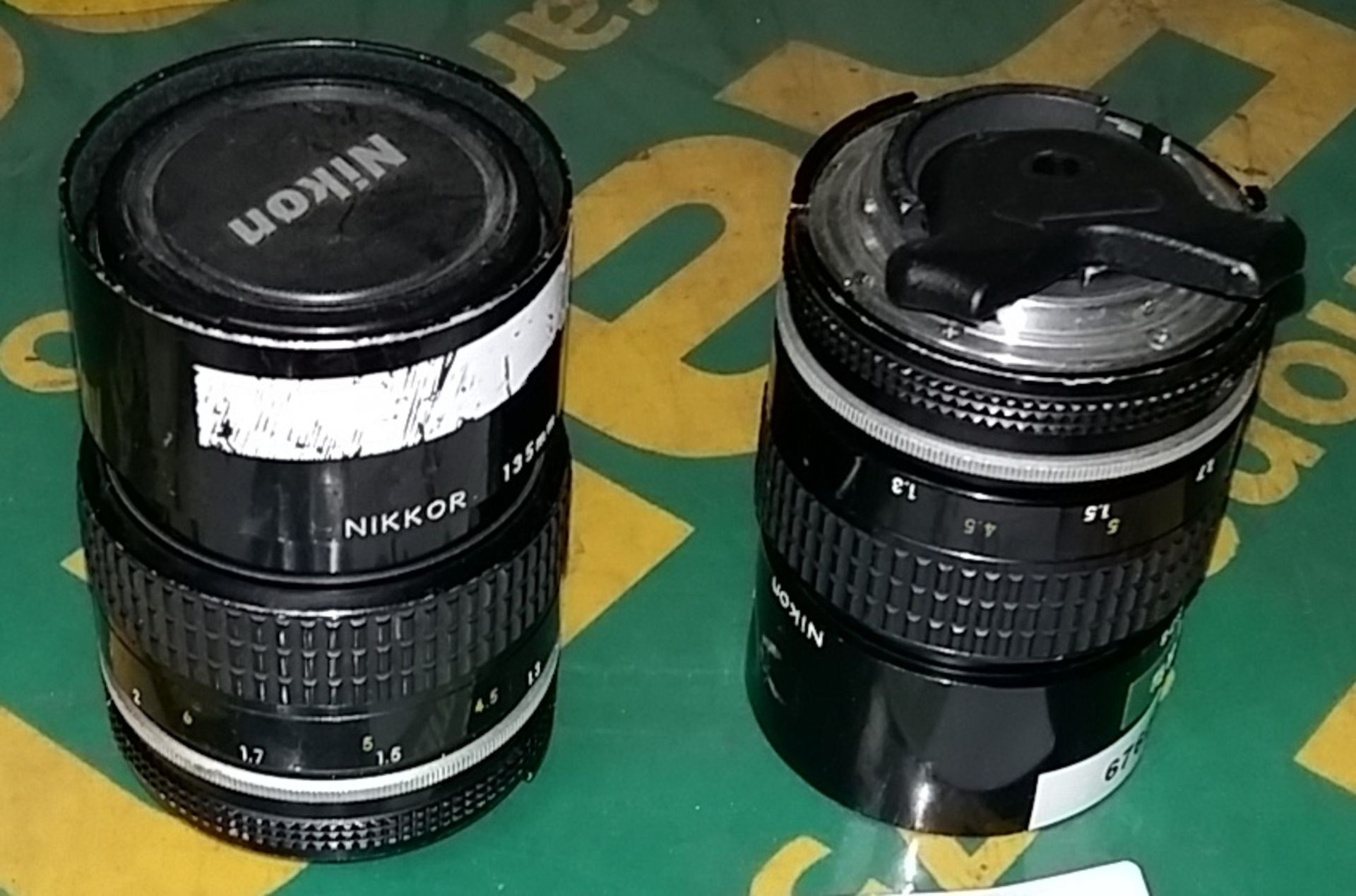 2x NIkon Nikkor 135mm 1:2.8 lenses