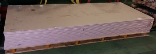 20x Plasterboard panels - 3000mm x 1200mm x15mm - Gyproc Fireline