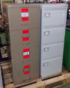 2x 4 drawer filing cabinet