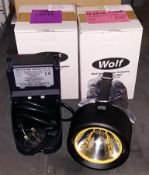 Wolf Wolflite rechargable hand lamp H-251A, Wolflite C-251 HV charging unit