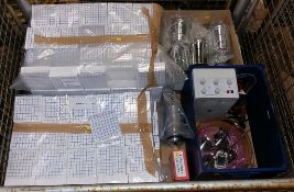 Electro Plating control panel, Tins, Test sieve, Nalgene specimen boxes
