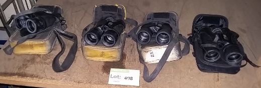 4x Pyser E8x42RM binoculars, carry case