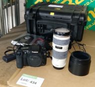 Canon EOS20D Camera body, Canon zoom lens EF 70-200mm 1:4 L USM, carry case