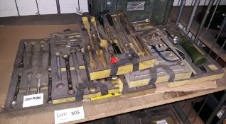 Hand tools in carry box