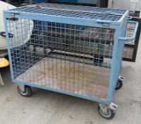 Caged trolley 4 wheeled (lockable)