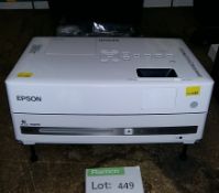 Epson EB-W8D LCD Projector with internal DVD drive, remote and cables