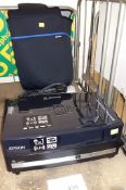 Epson EH-DM3 LCD Projector with internal DVD drive, remote and cables