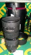 Nikon AF Nikkor 80-200mm lens ED 1:2.8D, carry case