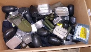 Mess tins, Ear defenders, Right angled torches, plastics bottles
