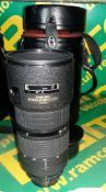 Nikon AF Nikkor 80-200mm lens ED 1:2.8D, carry case