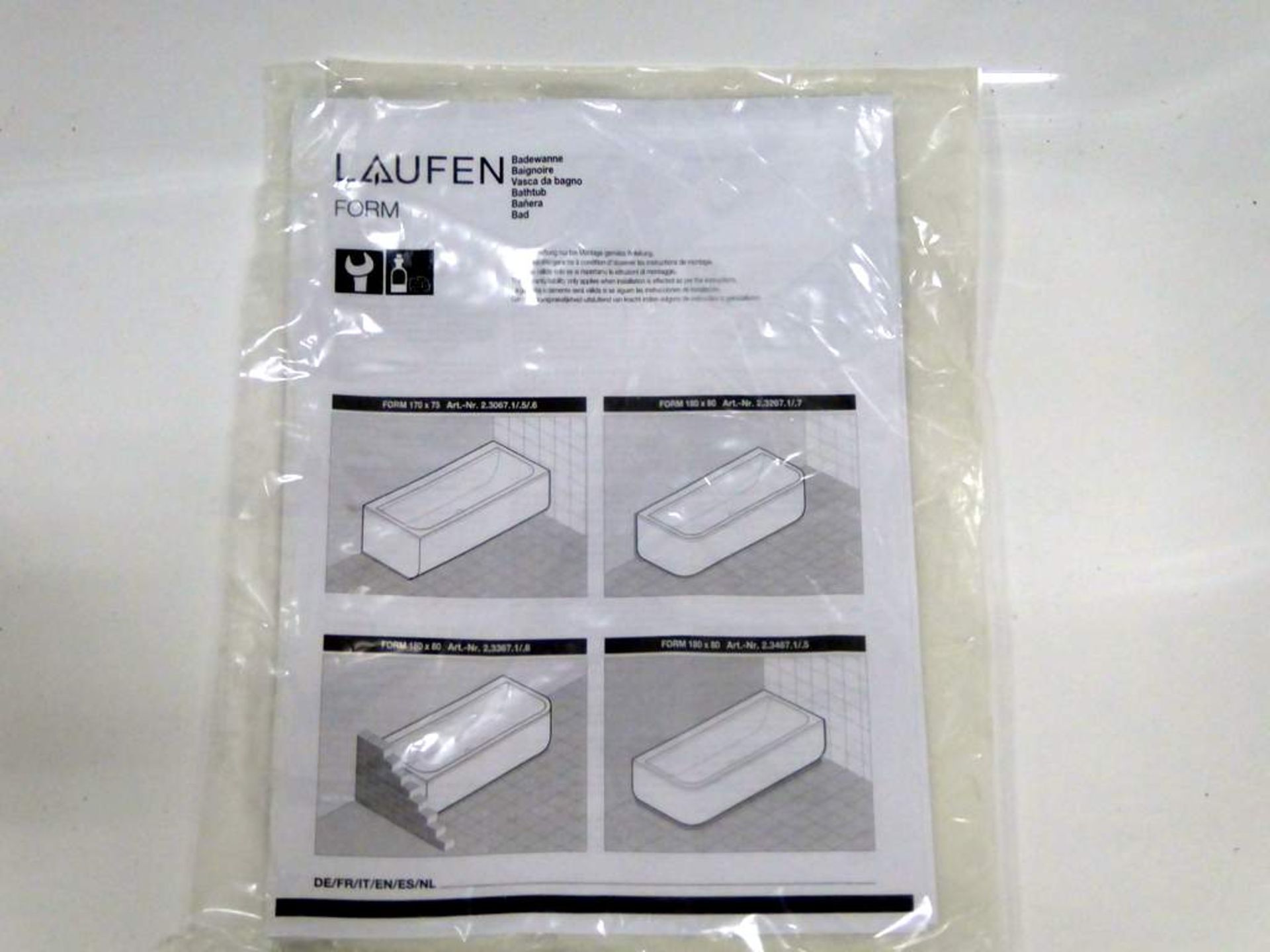 Laufen Wanna Form 180x80cm bath - Image 5 of 5