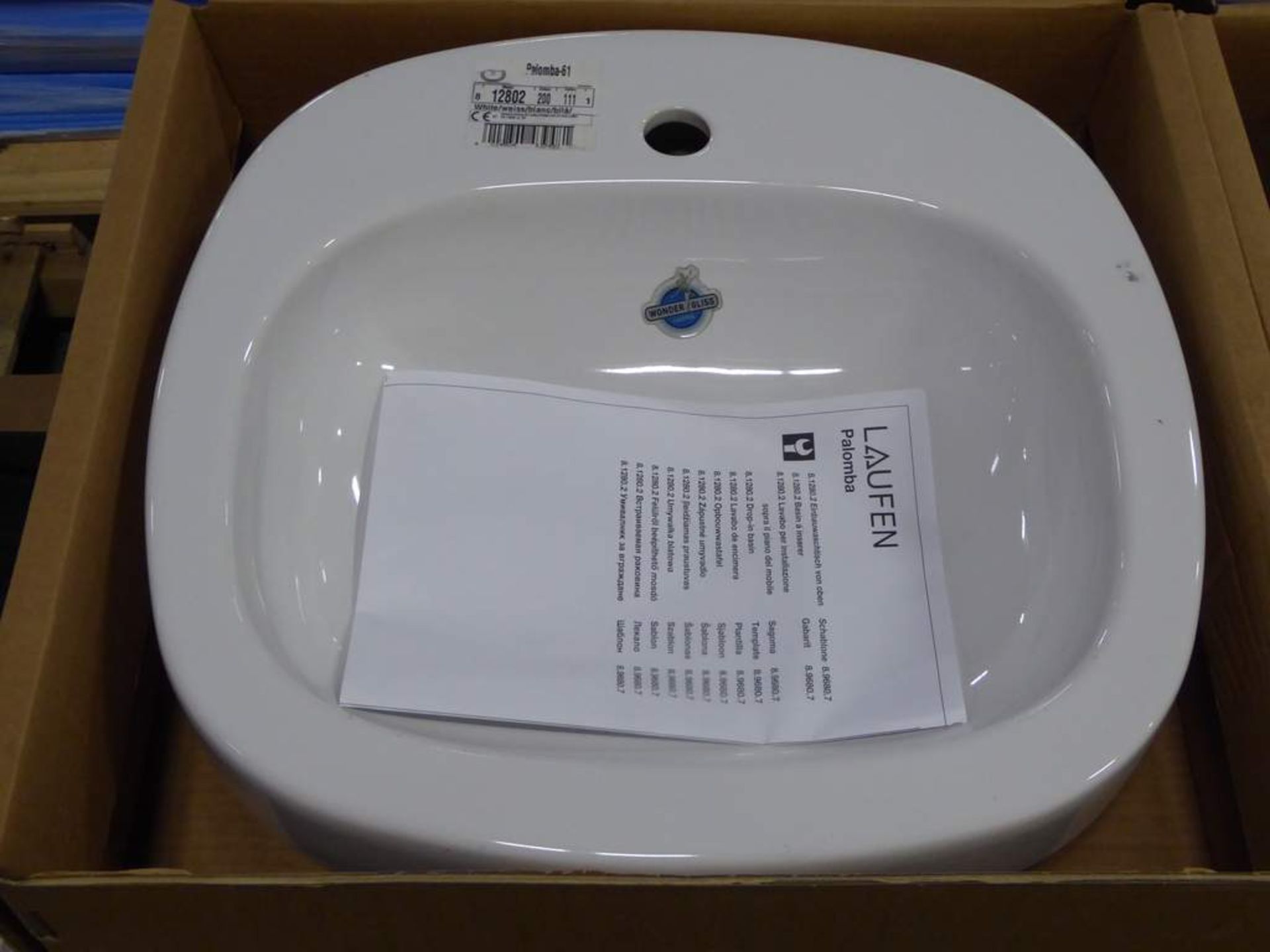 6x Laufen Palomba white sink basin - Image 2 of 3