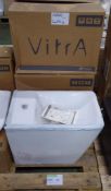 2x Vitra T4 white bidet