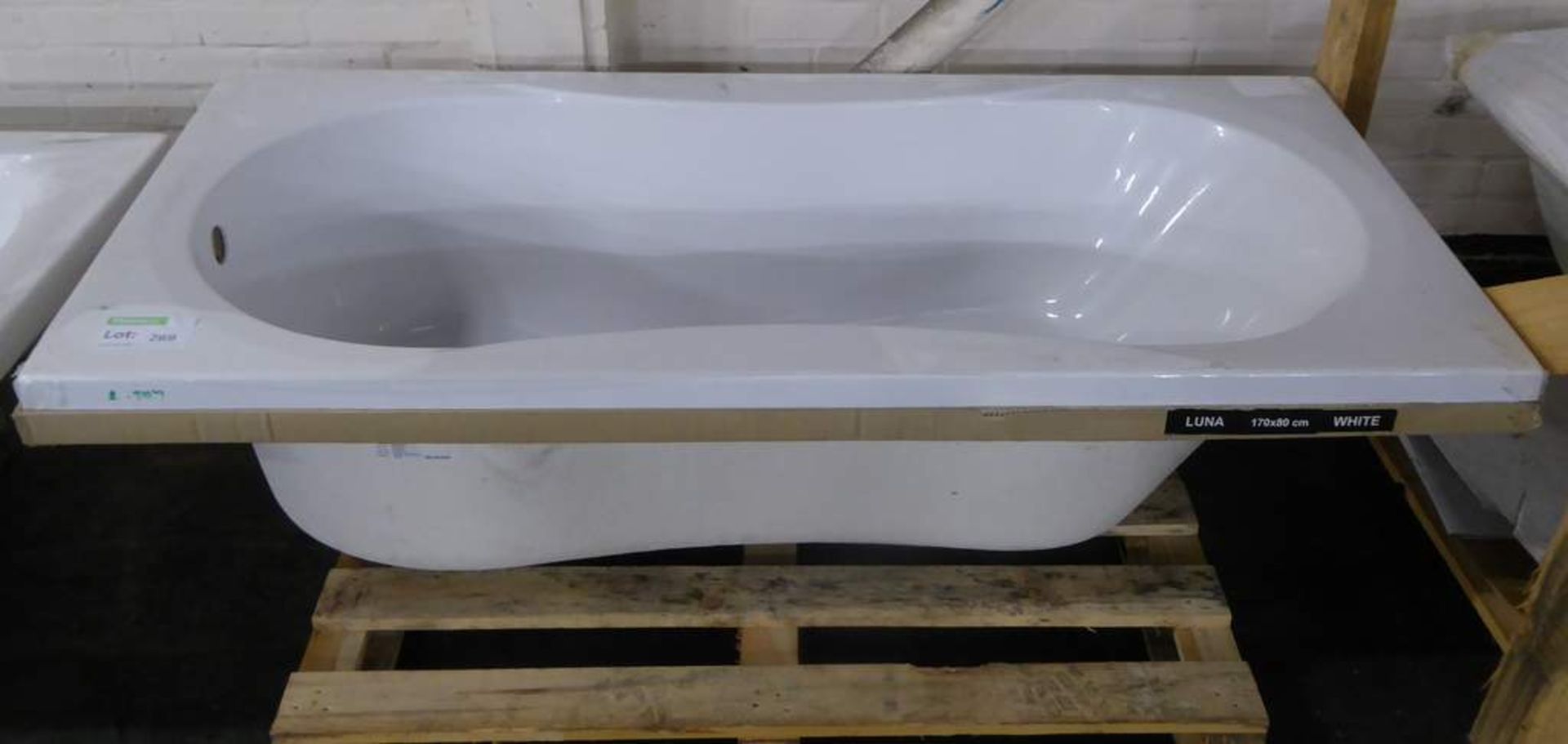 Vitra Luna 170x80cm square bath - Image 2 of 4