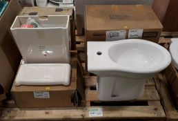 2x Laufen cistern pans & 2x Vitra Riva toilet pan