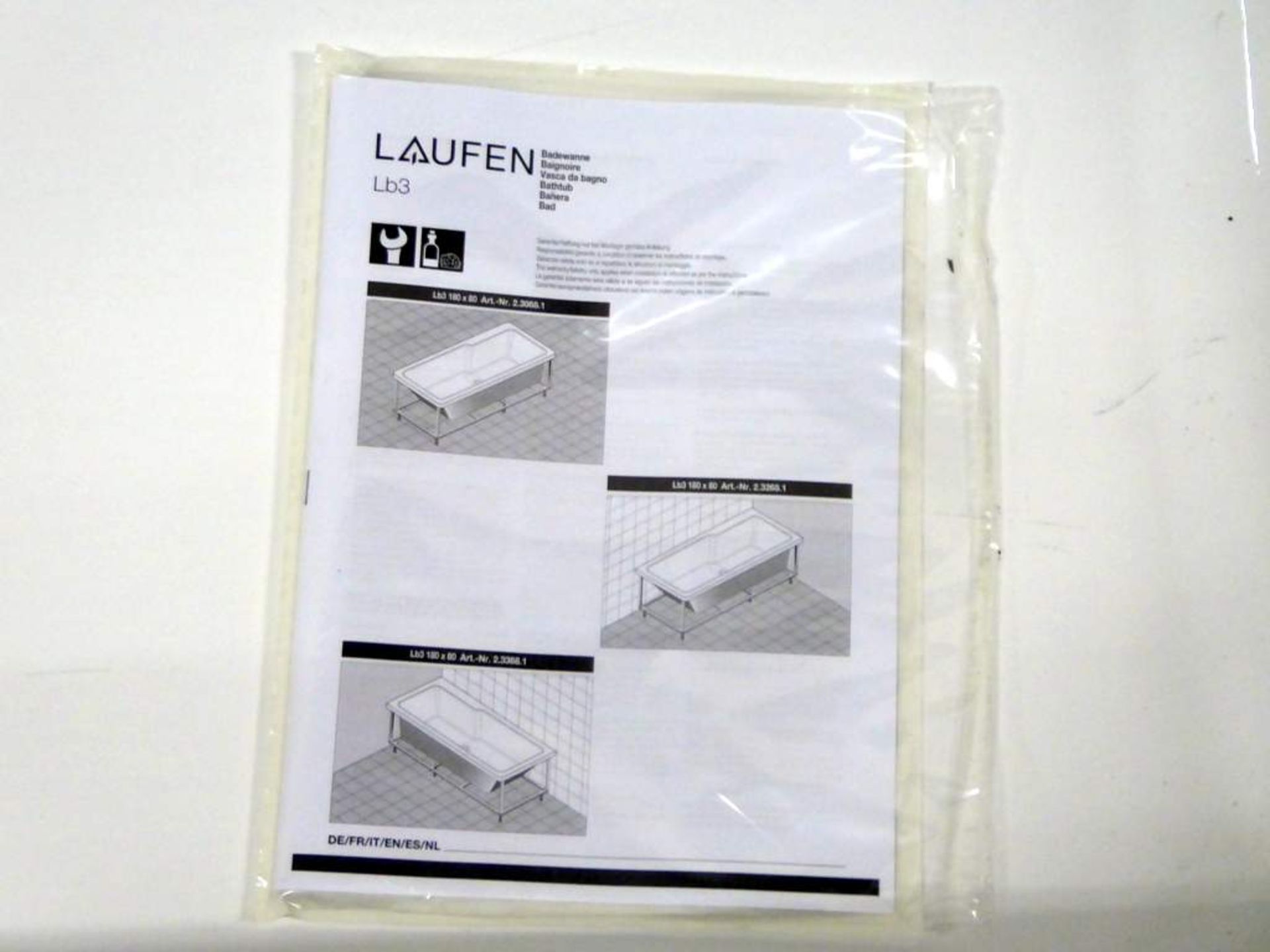 Laufen LB3 180x80cm bath - Image 5 of 5