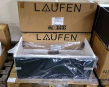 2x Laufen sliding cabinet - 97cm Wide