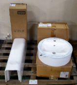 Vitra Pedestal 68cm High & Vitra Matrix sink basin 45cm Deep
