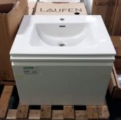Laufen Pro S basin and under cupboard