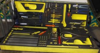 Hand tools in carry box