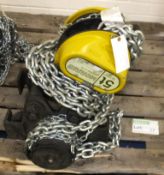 Morris 5T manual overhead chain hoist with chain