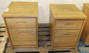 2x 2 drawer cabinets