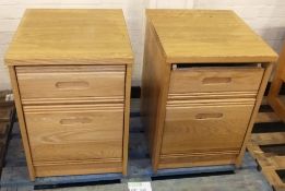 2x 2 drawer cabinets