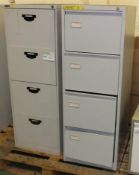 2x 4 drawer filing cabinets