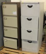 2x 4 drawer filing cabinets