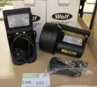 Wolf H-251A Rechargable Safety Handlamp, Wolf C-251 HV Wolflite charging unit