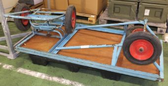 4 Wheeled yard trolley in need of repair