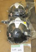 2x Scott Safety Guard Vision 3 breathing masks