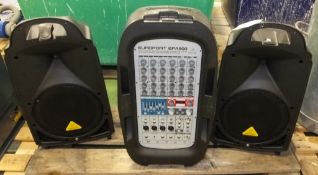 Behringer Europort EPA 900 mobile speaker & mixer unit (as spares)